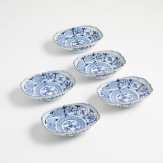 作家物　妙泉陶房＊山本長左　中鉢　3枚セット 妙泉陶房 山本長左 - 九谷焼 五彩堂